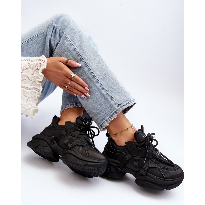 Women's Sneakers with a Chunky Sole, Black Windamella 1
