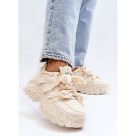 Beige Women's Sneakers on a Chunky Sole Ellerai 2