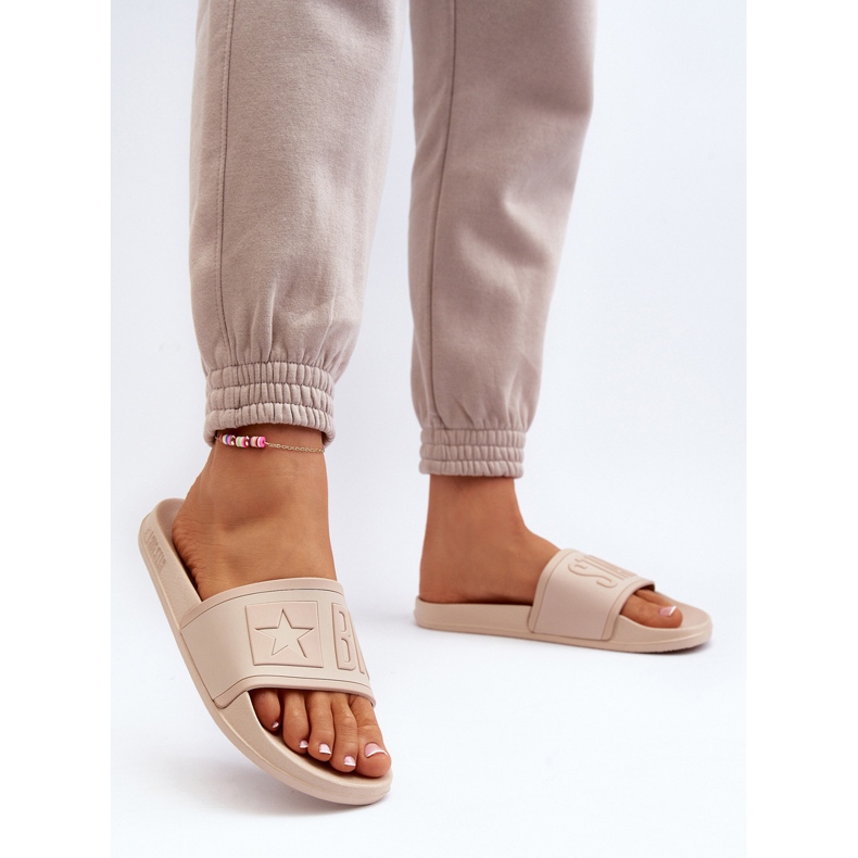 Women's flip-flops Big Star NN274A645 Beige 2
