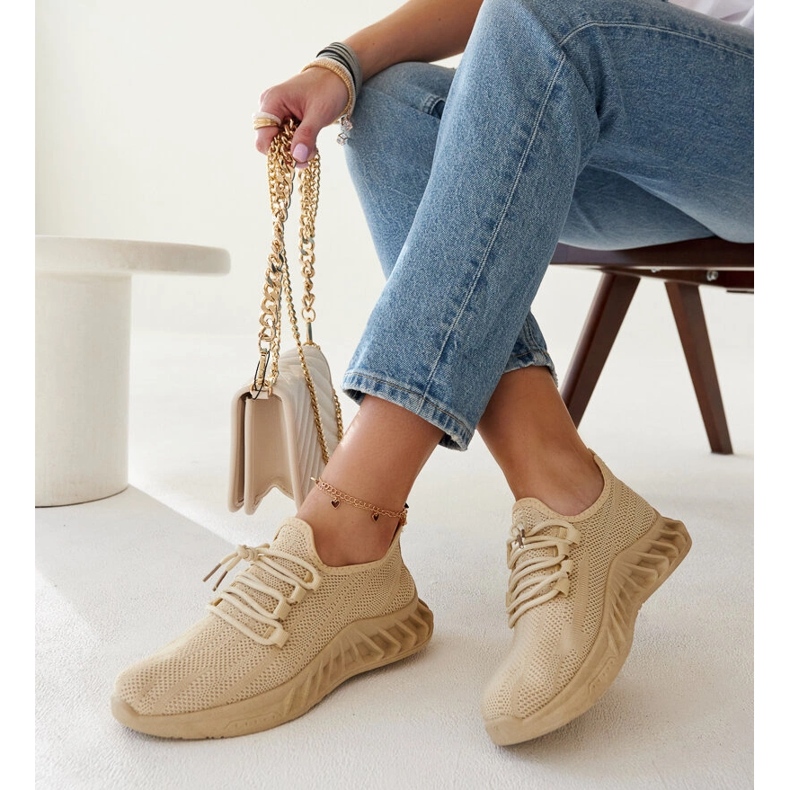 Beige fabric sneakers from Weekley 1 Beige fabric sneakers from Weekley 1