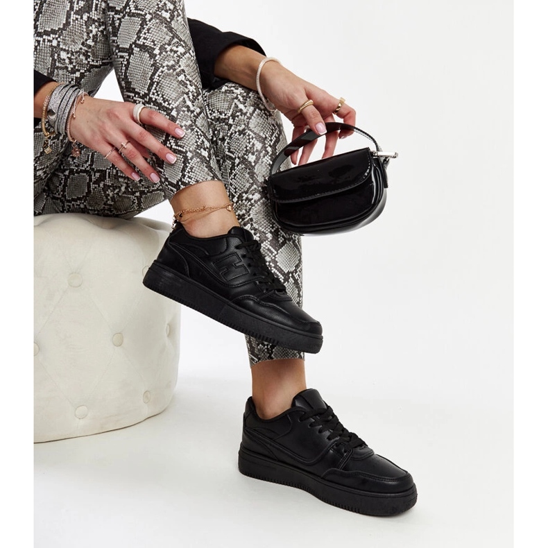 Mentha black platform sneakers 1