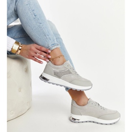 Gray sneakers on the Lubna platform grey 1