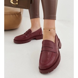Burgundy Maybritt loafers red 1