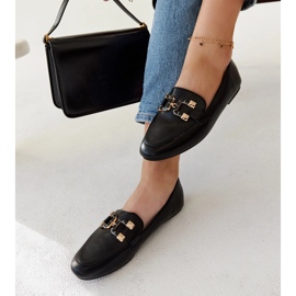 Black loafers with a Comerio buckle 1 Black loafers with a Comerio buckle 1