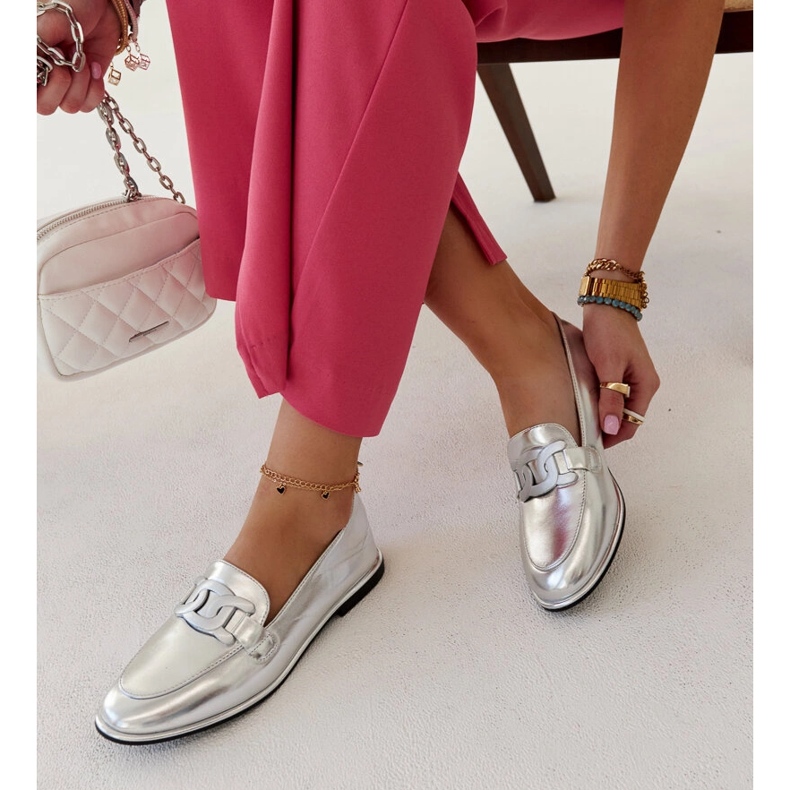 Silver classic Zana loafers 1