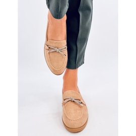 Saras Camel women's suede moccasins beige 1