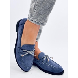 Saras Denim Blue women's suede moccasins 2 Saras Denim Blue women's suede moccasins 2