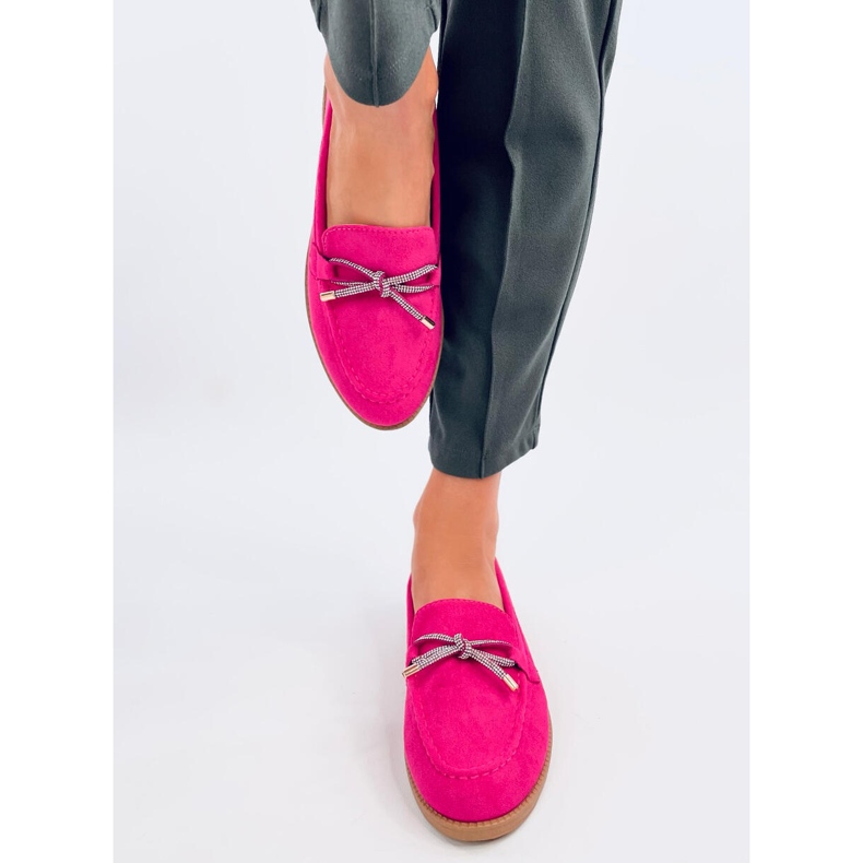 Saras Fuchsia women's suede moccasins pink 1