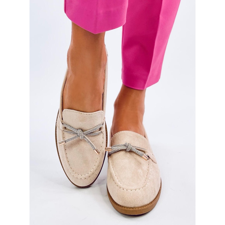 Saras Beige women's suede moccasins 2 Saras Beige women's suede moccasins 2
