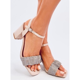 High-heeled sandals from Dash Nude beige 1