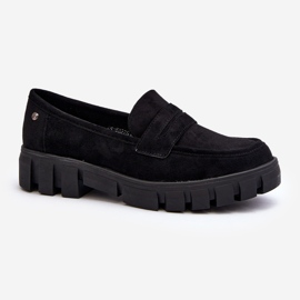 Vinceza Women's Eco Suede Loafers Black by Seravisa 1