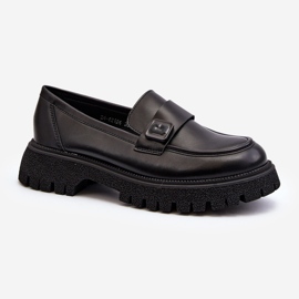 Vinceza Women's Moccasins With a Strap Black Flanila 2