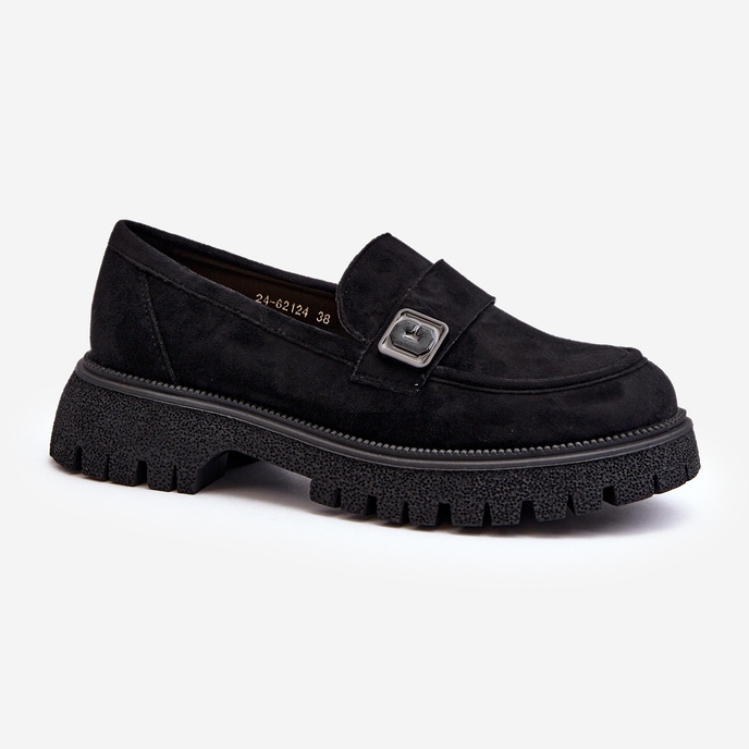 Vinceza Women's Moccasins With a Strap Black Flanila 1