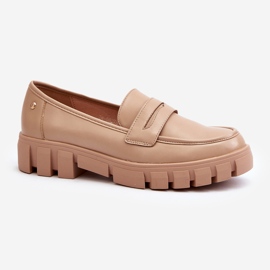 Vinceza Women's Eco Leather Moccasins Beige Seravisa 1
