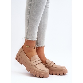 Vinceza Women's Eco Leather Moccasins Beige Seravisa 2