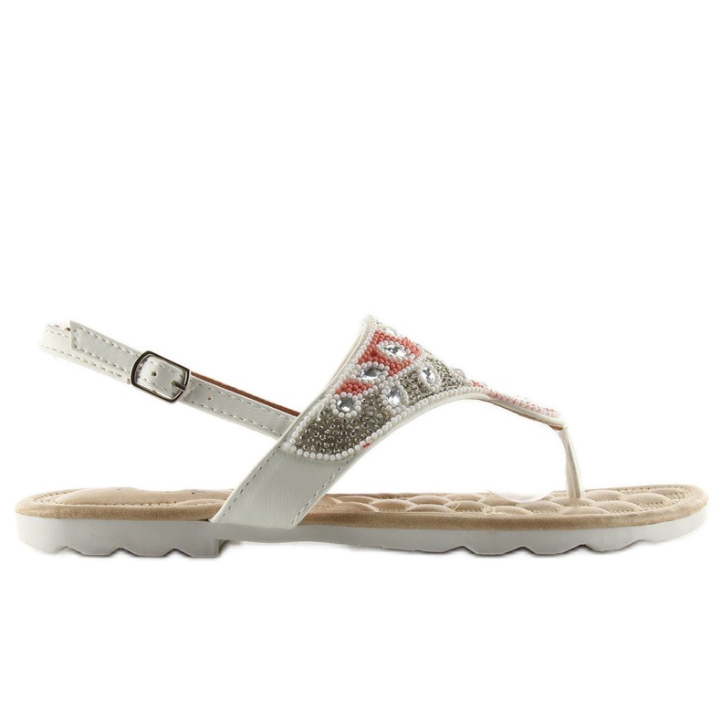 Flip-flops with G144 White beads 1