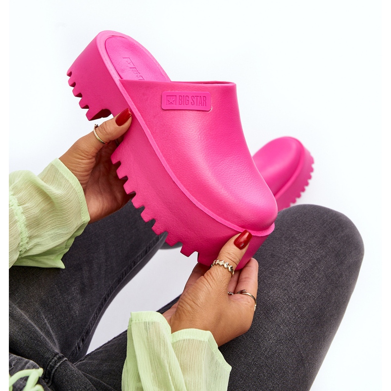 Women's Flip-Flops On A Massive Sole Big Star NN274019 Fuchsia pink 2