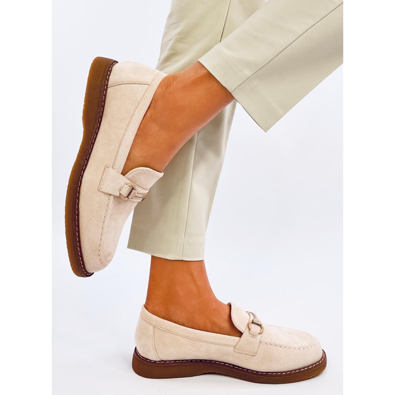 States Beige women's suede moccasins 2