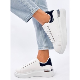 Raclei Black women's sneakers white 2