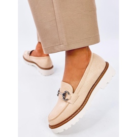 Clays Beige women's moccasins 2