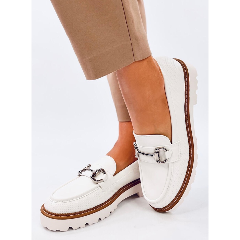 Clays White women's moccasins 2