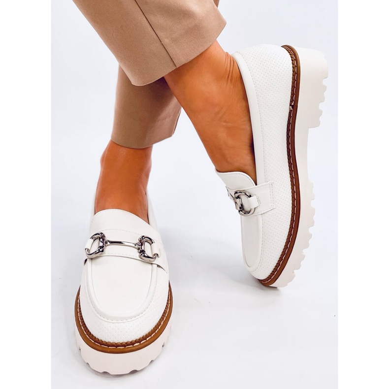 Clays White women's moccasins 1