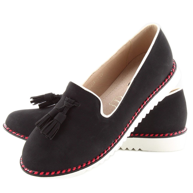 Lordsy loafers with trim 9014 Black 2
