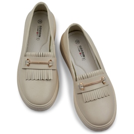 Women's beige leather shoes 1 Women's beige leather shoes 1