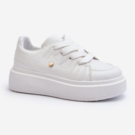Women's Platform Sneakers, White Asylia 2