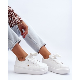 Women's Platform Sneakers, White Asylia 1