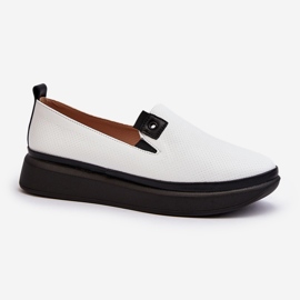 Vinceza Women's Leather Espadrilles on the Platform White Tigera 1