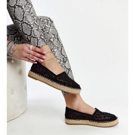 Black lace espadrilles on the Samra platform 2