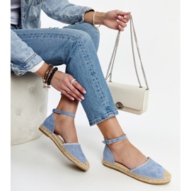 Blue espadrilles with Aydan decoration 1