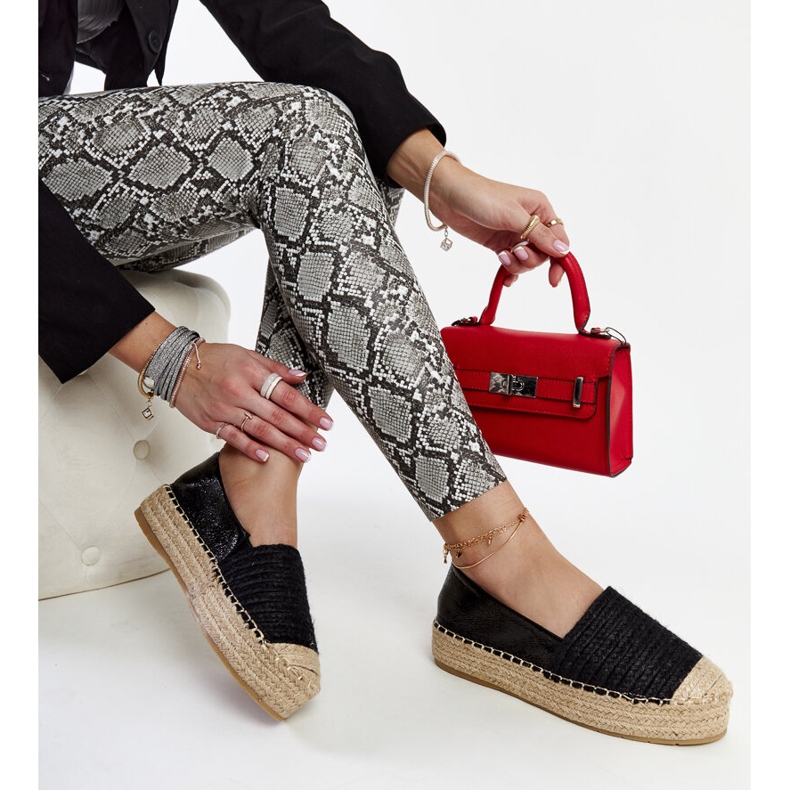 Black Danica platform espadrilles 1