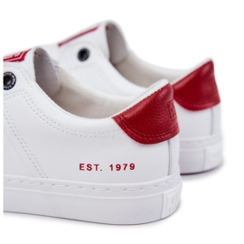 Leather Men's Sneakers Big Star JJ174106 White-Red 4