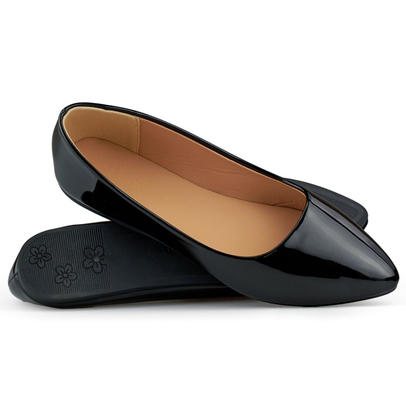 Classic patent black ballet flats, comfortable 1 Classic patent black ballet flats, comfortable 1