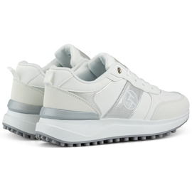 Comfortable white women's sneakers for everyday use 1