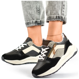 Women's casual sports shoes, black sneakers 2