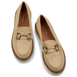 Beige women's platform shoes 2