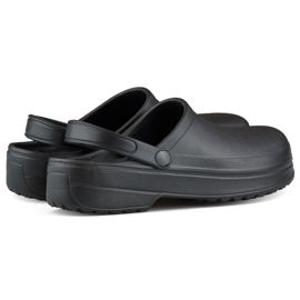 Black full-length Kroksy flip-flops 1