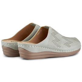 Women's health flip-flops with closed toes grey 2