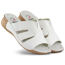 Comfortable women's white health flip-flops 2