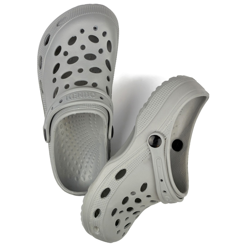 Gray croc flip-flops grey 2