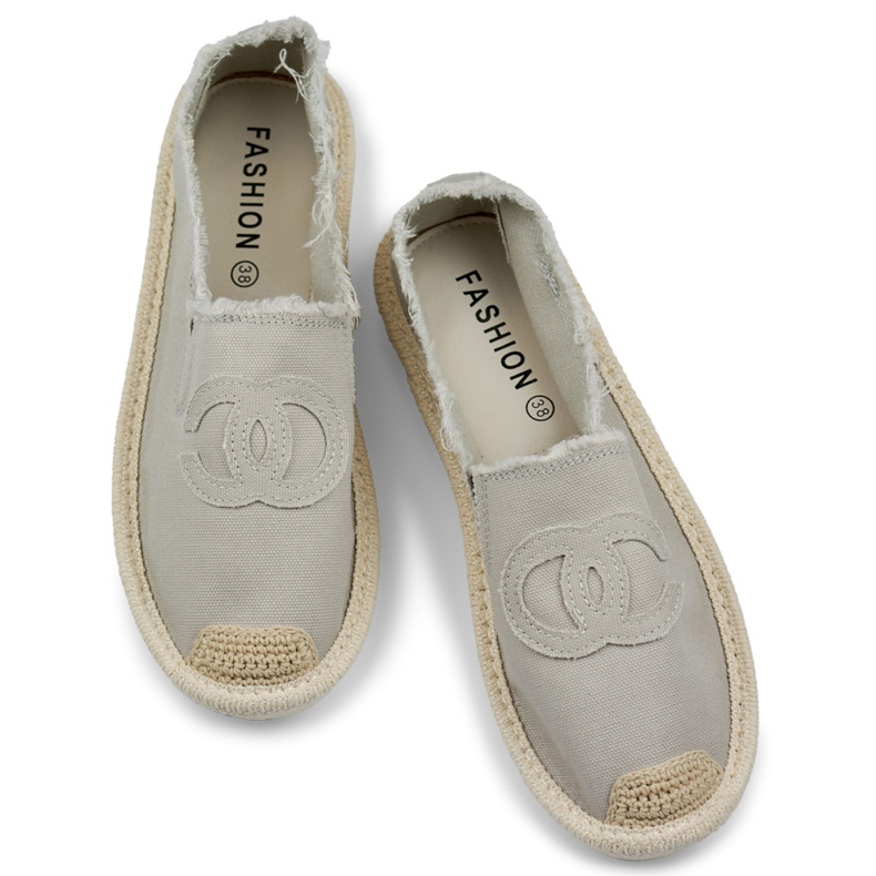 Gray espadrilles, moccasins, and women's sneakers grey 1