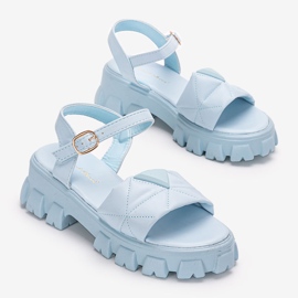Blue sandals on the Ferlandi platform 1