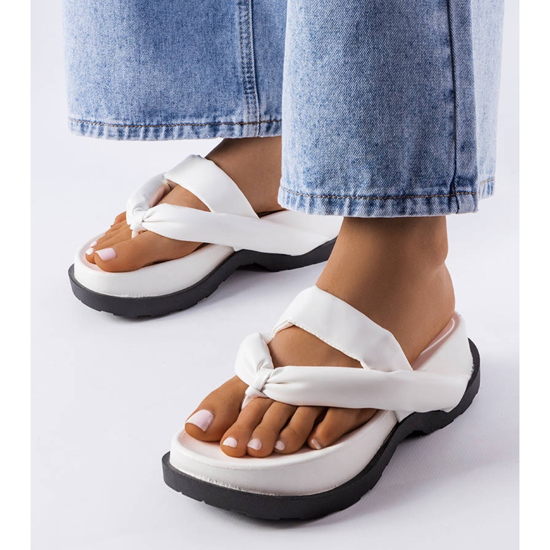 PA1 White platform sandals from Lachapelle 1