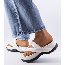 PA1 White platform sandals from Lachapelle 2