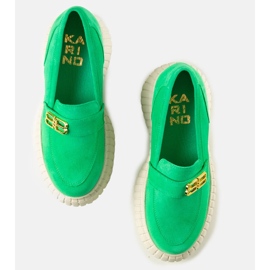 Karino green suede shoes 2