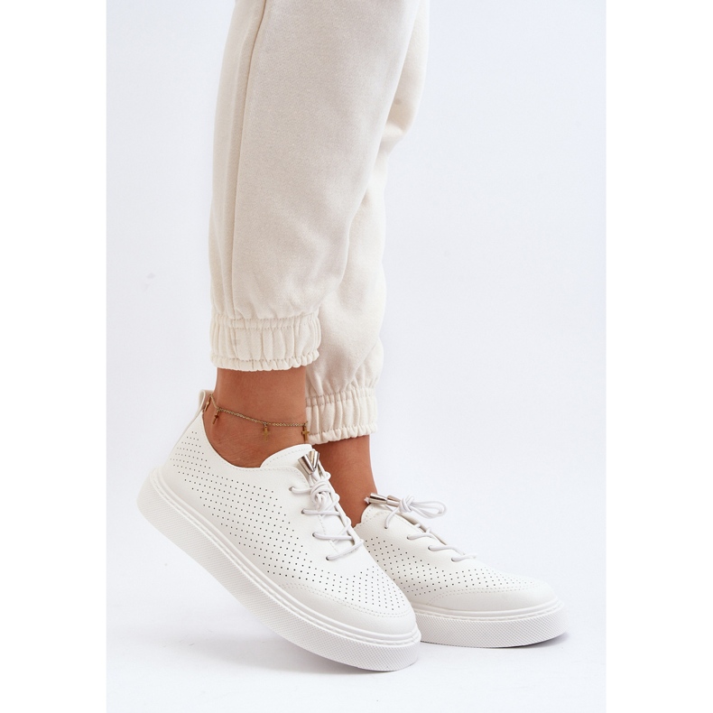 Women's Openwork Sneakers White Unassemia 2