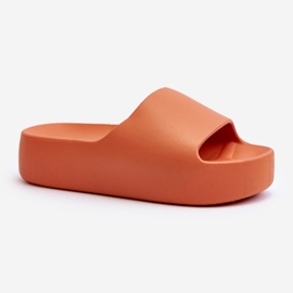 Women's Flip-Flops With a Thick Sole, Orange Oreithano 1